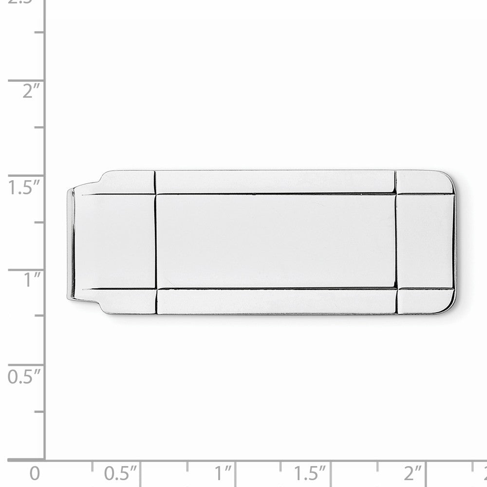 Sterling Silver Rhodium-plated Money Clip