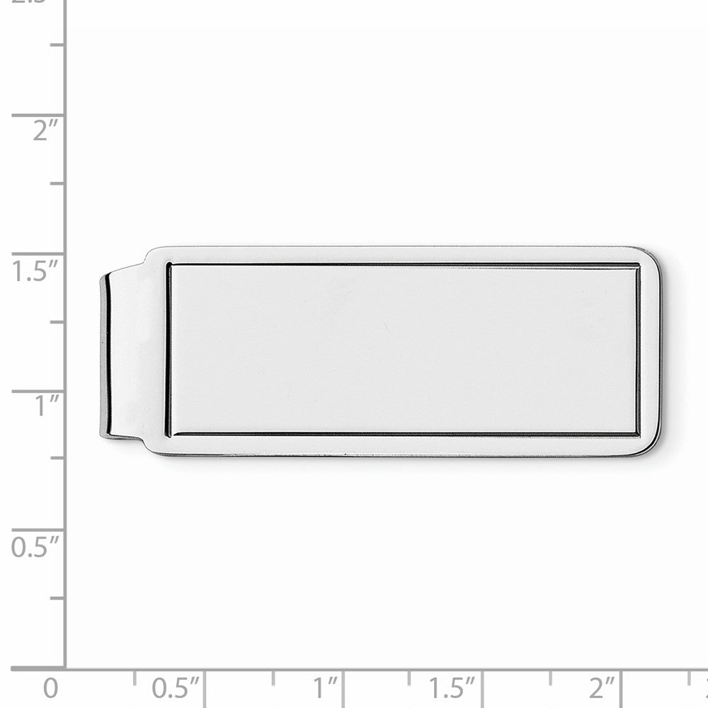 Sterling Silver Rhodium-plated Money Clip