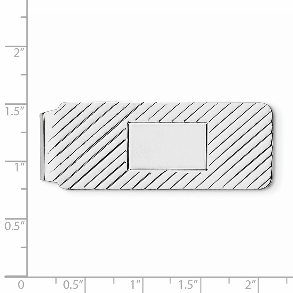 Sterling Silver Rhodium-plated Money Clip