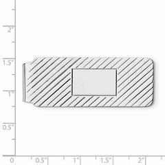 Sterling Silver Rhodium-plated Money Clip