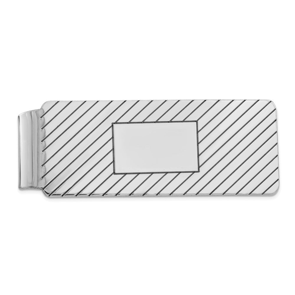 Sterling Silver Rhodium-plated Money Clip