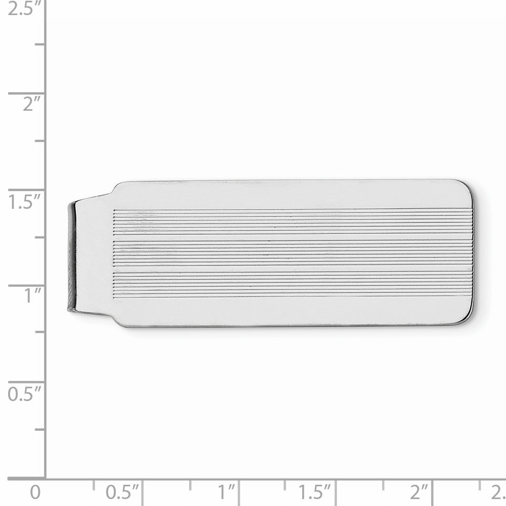 Sterling Silver Rhodium-plated Money Clip