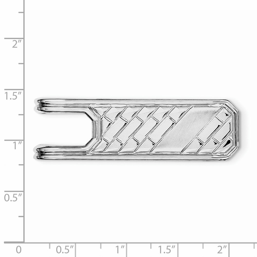 Sterling Silver Rhodium Plated Money Clip