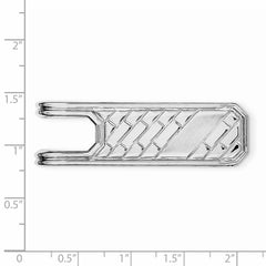 Sterling Silver Rhodium Plated Money Clip