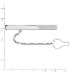 Sterling Silver Rhodium Plated Tie Clip