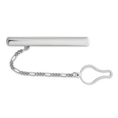 Sterling Silver Rhodium Plated Tie Clip