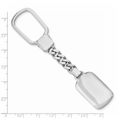 Sterling Silver Rhodium Plated Key Chain