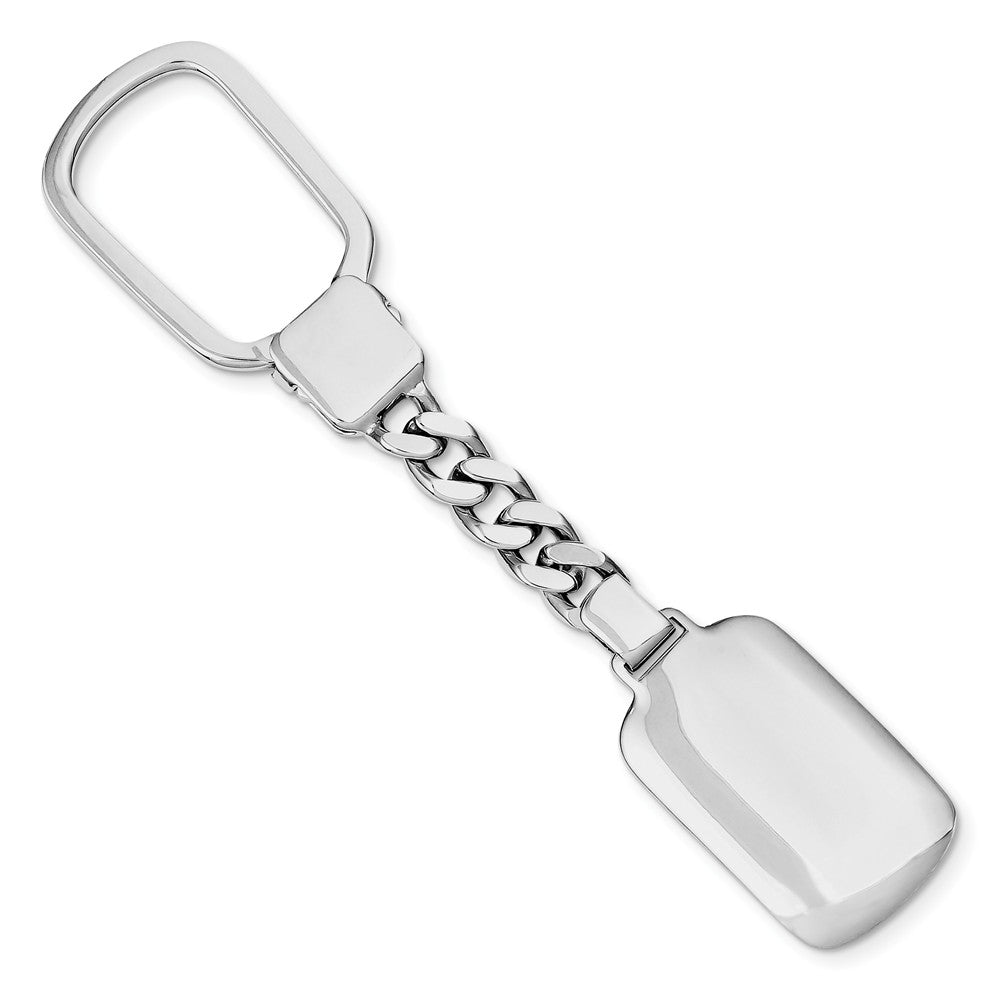 Sterling Silver Rhodium Plated Key Chain