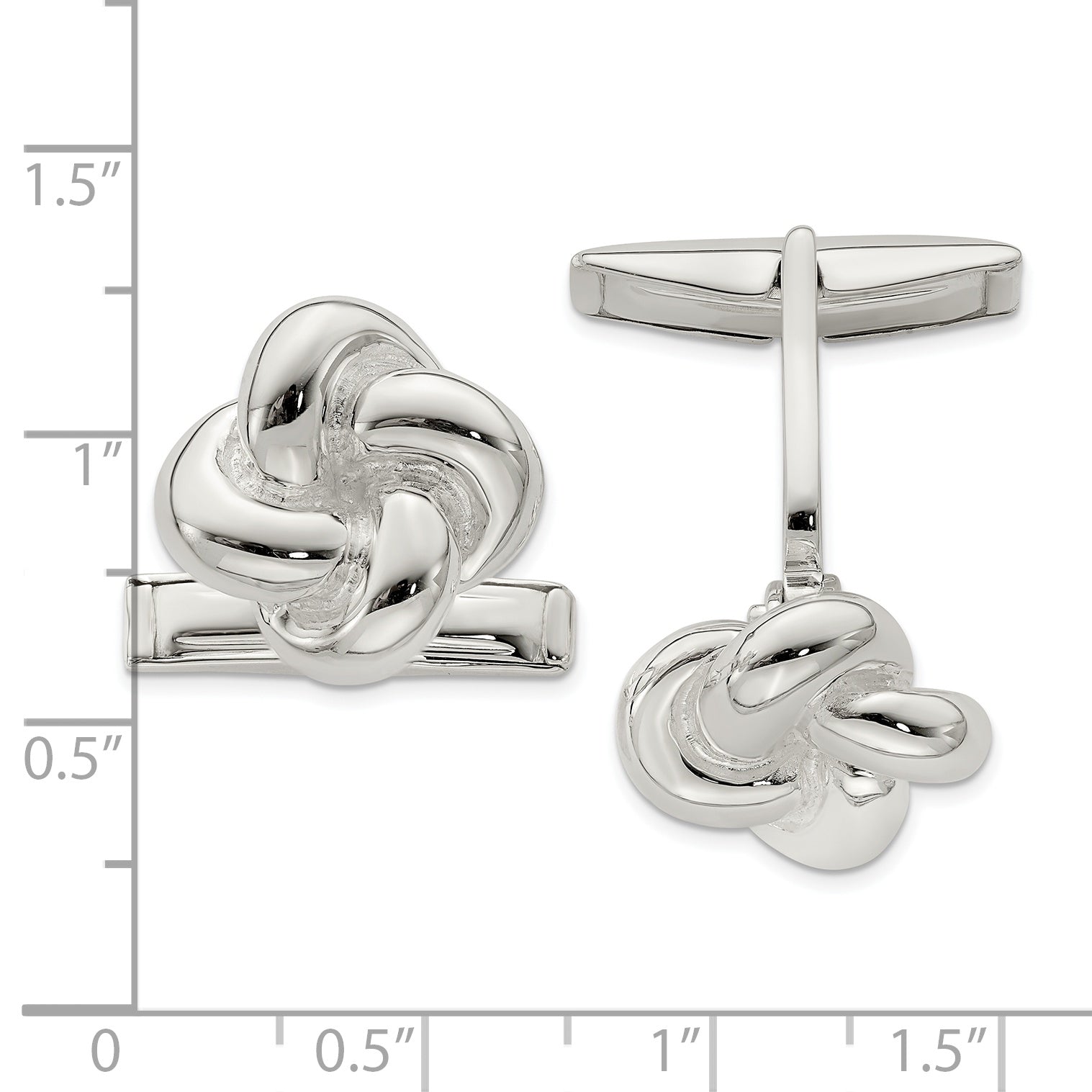 Sterling Silver Knot Cufflinks