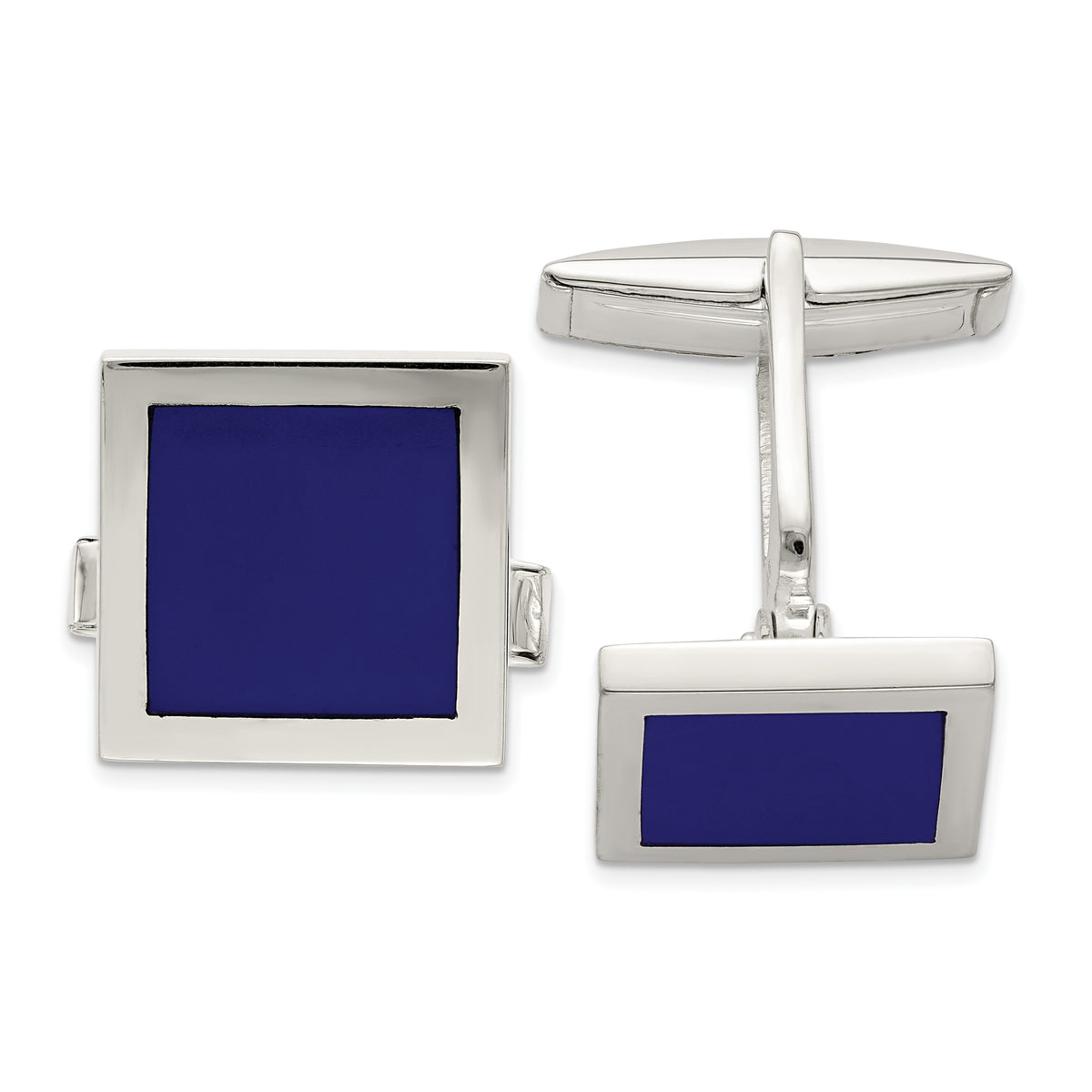 Sterling Silver Lapis Cuff Links