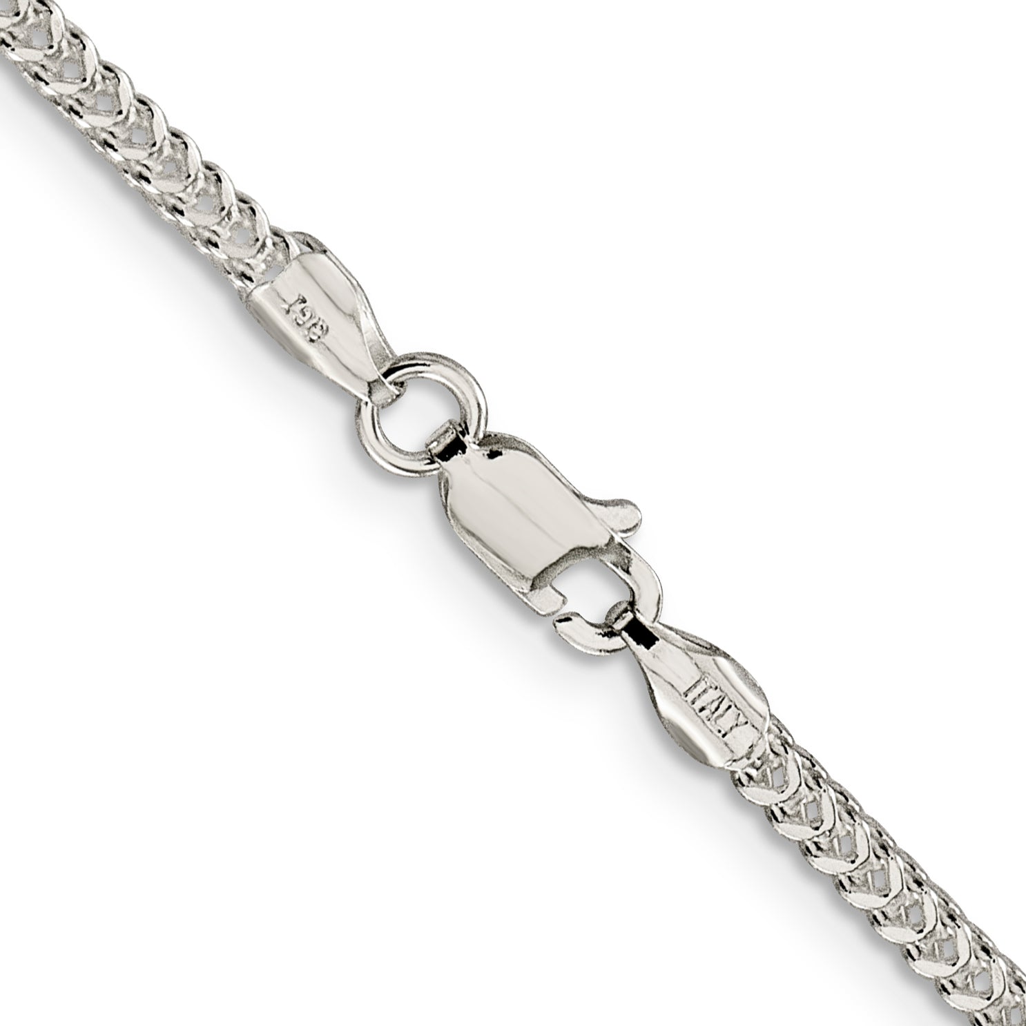 Sterling Silver 2mm D/C Square Franco Chain