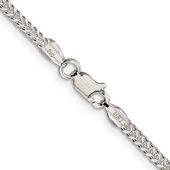 Sterling Silver 2mm D/C Square Franco Chain