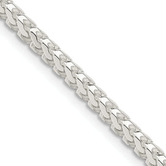 Sterling Silver 3.4mm D/C Square Franco Chain