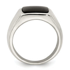 Sterling Silver Synthetic Onyx Ring