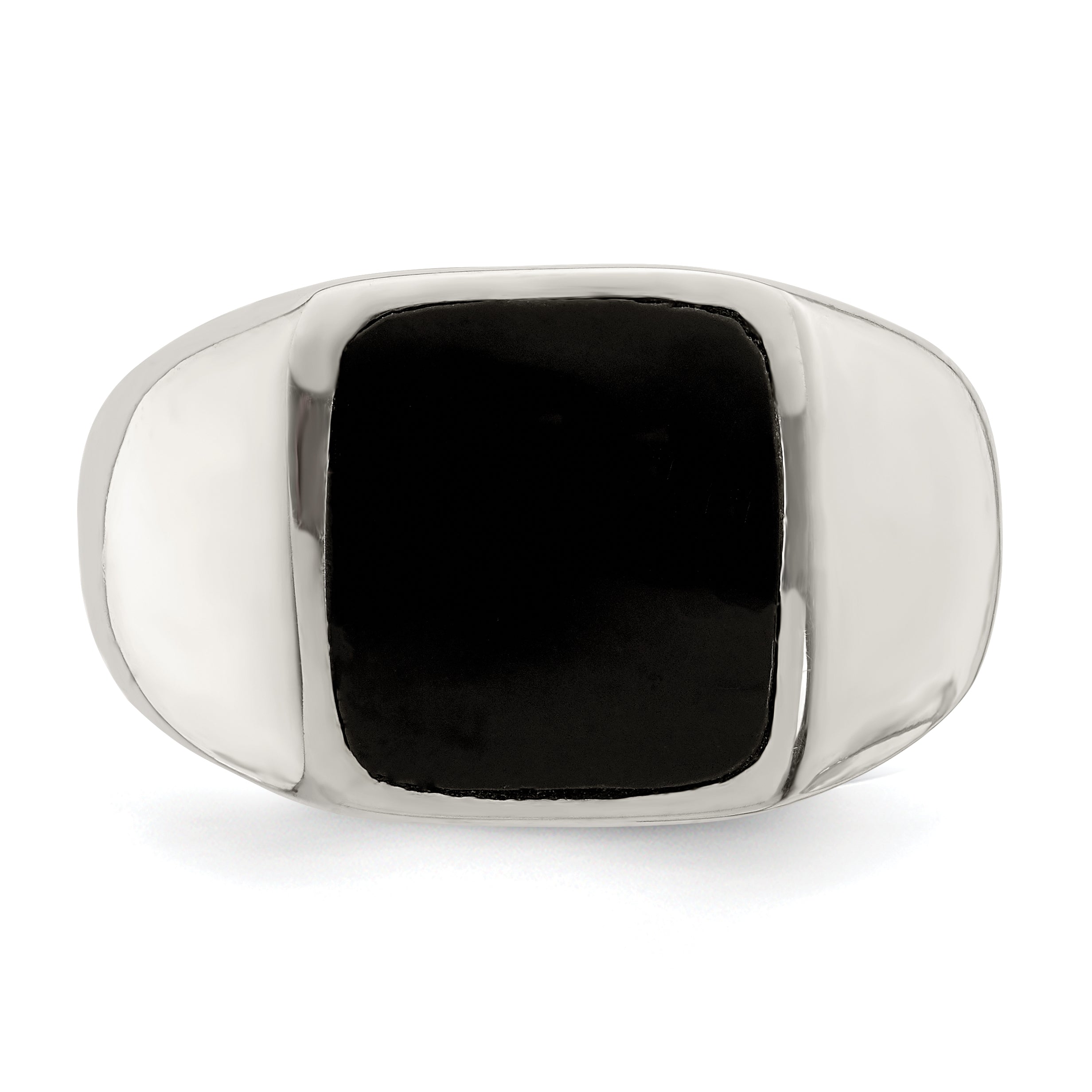 Sterling Silver Synthetic Onyx Ring