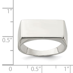 Sterling Silver 9x19mm Closed Back Signet Ring