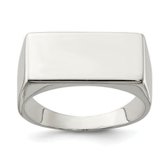 Sterling Silver 9x19mm Closed Back Signet Ring