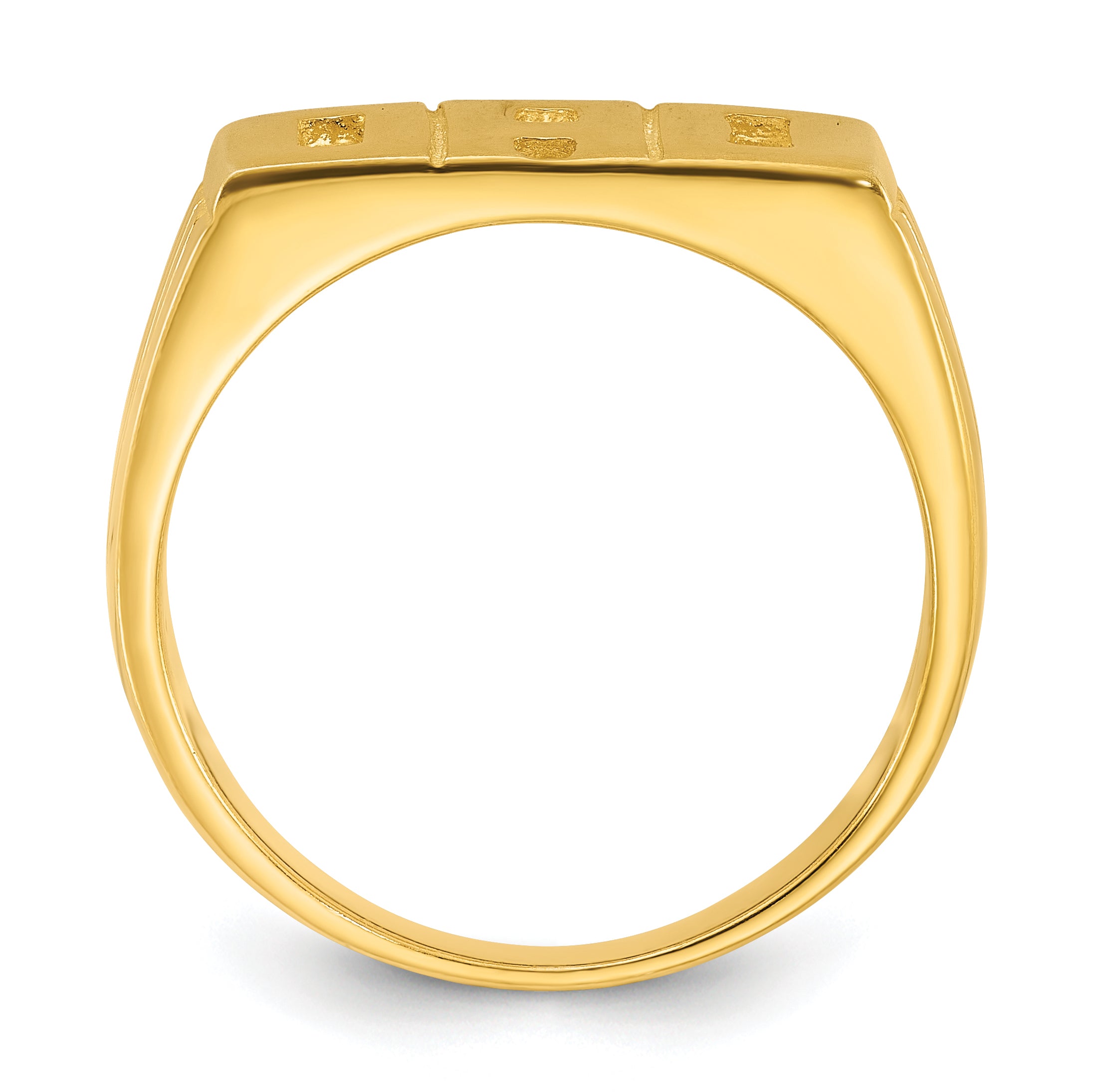 Sterling Silver Gold-tone Polished DAD Ring