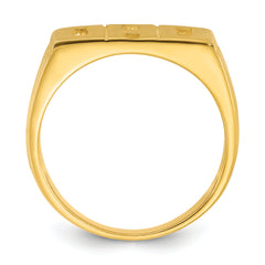 Sterling Silver Gold-tone Polished DAD Ring