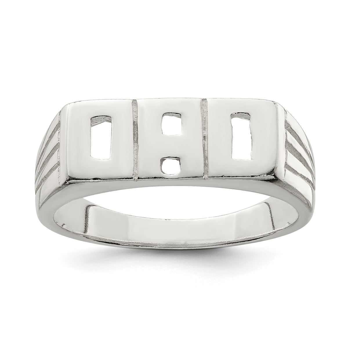 Sterling Silver Solid Dad Ring