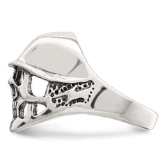 Sterling Silver Antiqued Skull Ring