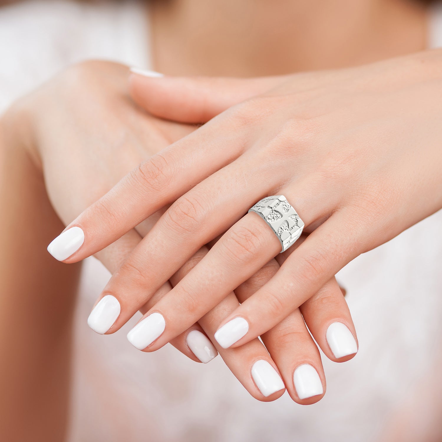 Sterling Silver Nugget Ring