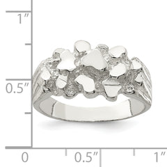 Sterling Silver Men's Nugget Ring