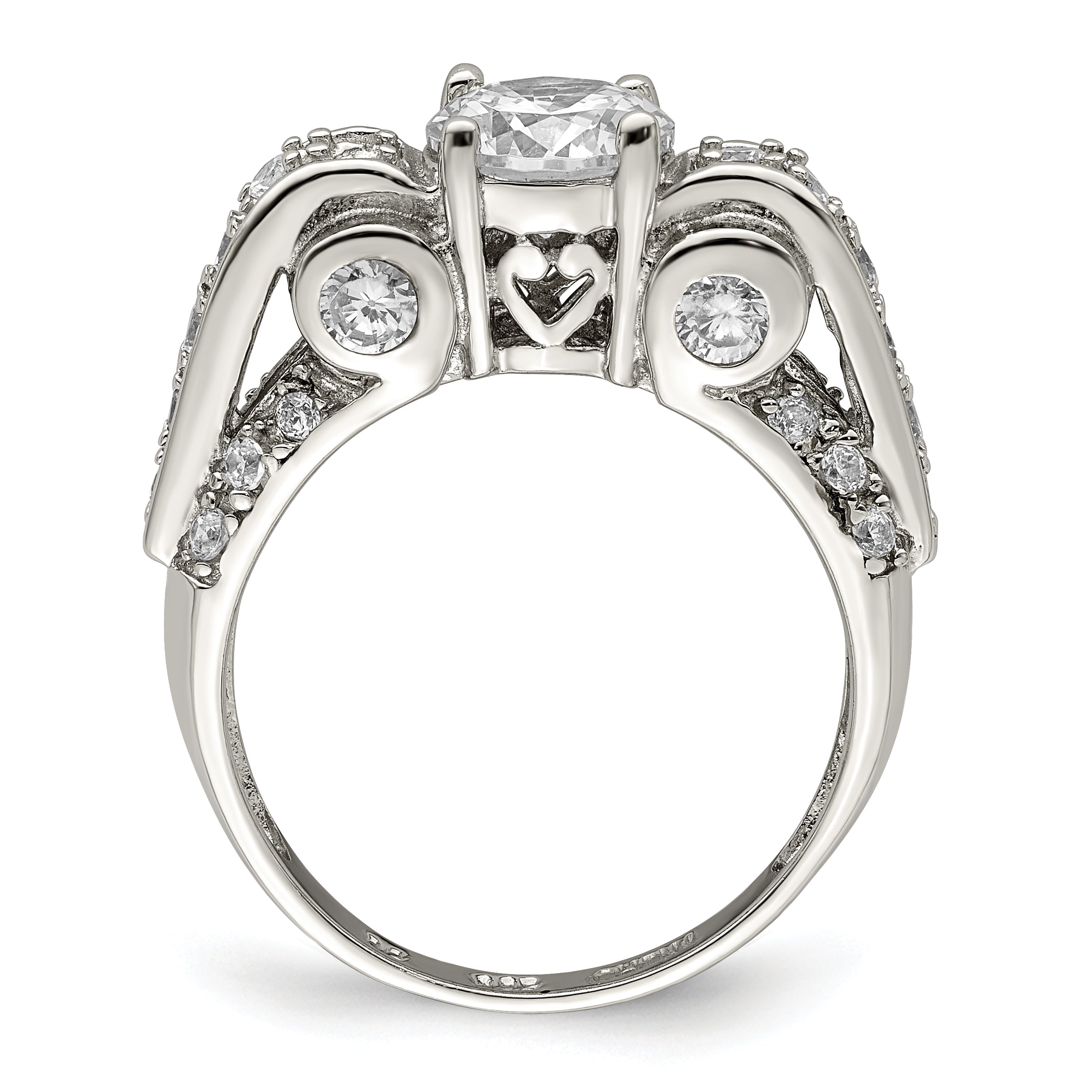 Sterling Silver Fancy CZ Ring