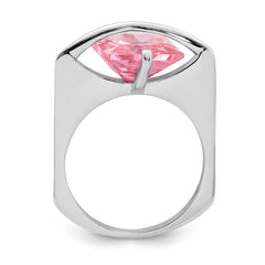 Sterling Silver Pink CZ Ring