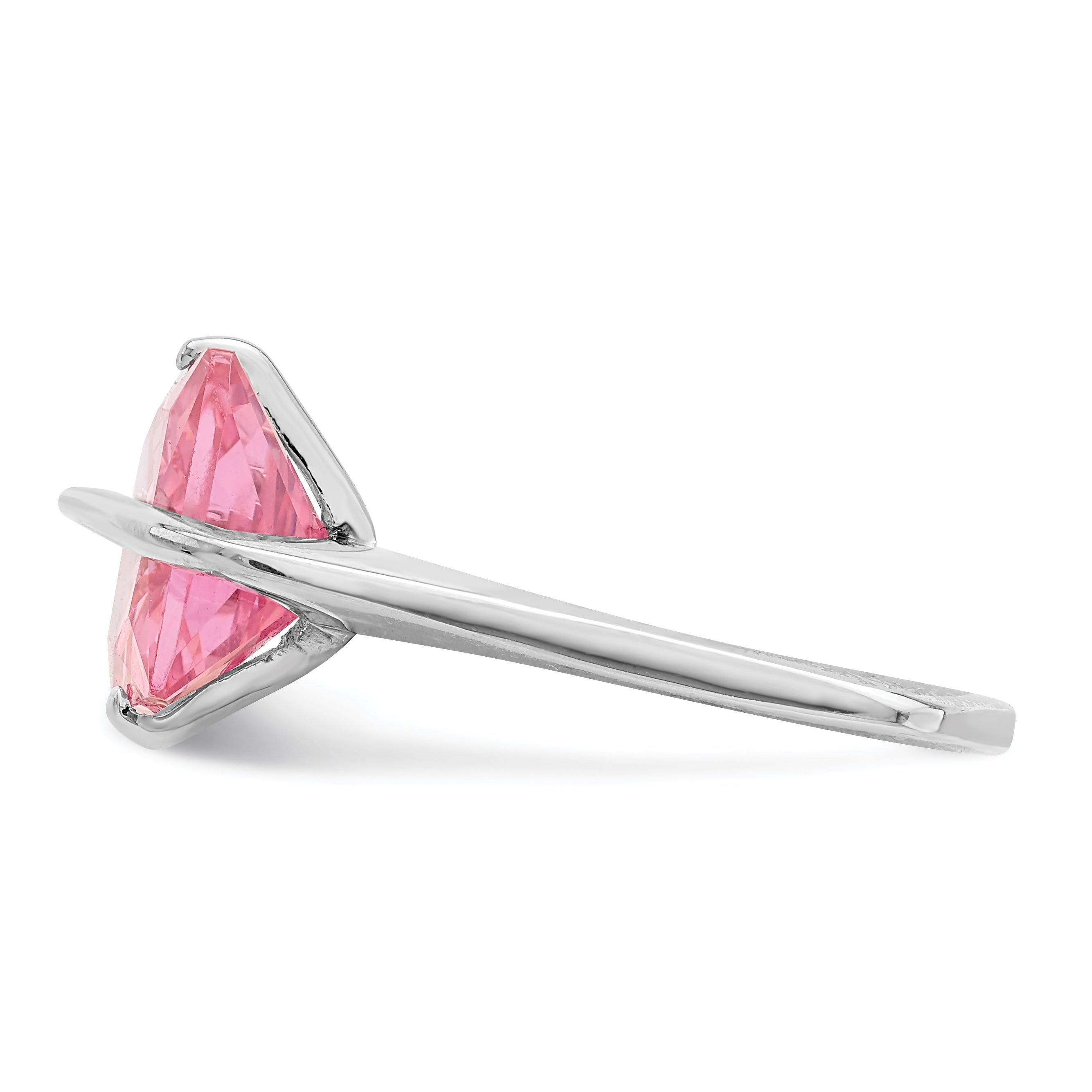 Sterling Silver Pink CZ Ring