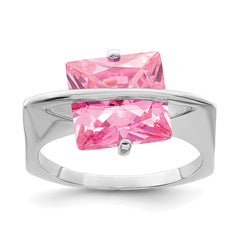 Sterling Silver Pink CZ Ring