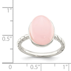 Sterling Silver Rose Quartz Ring