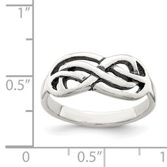 Sterling Silver Antiqued Knot Ring