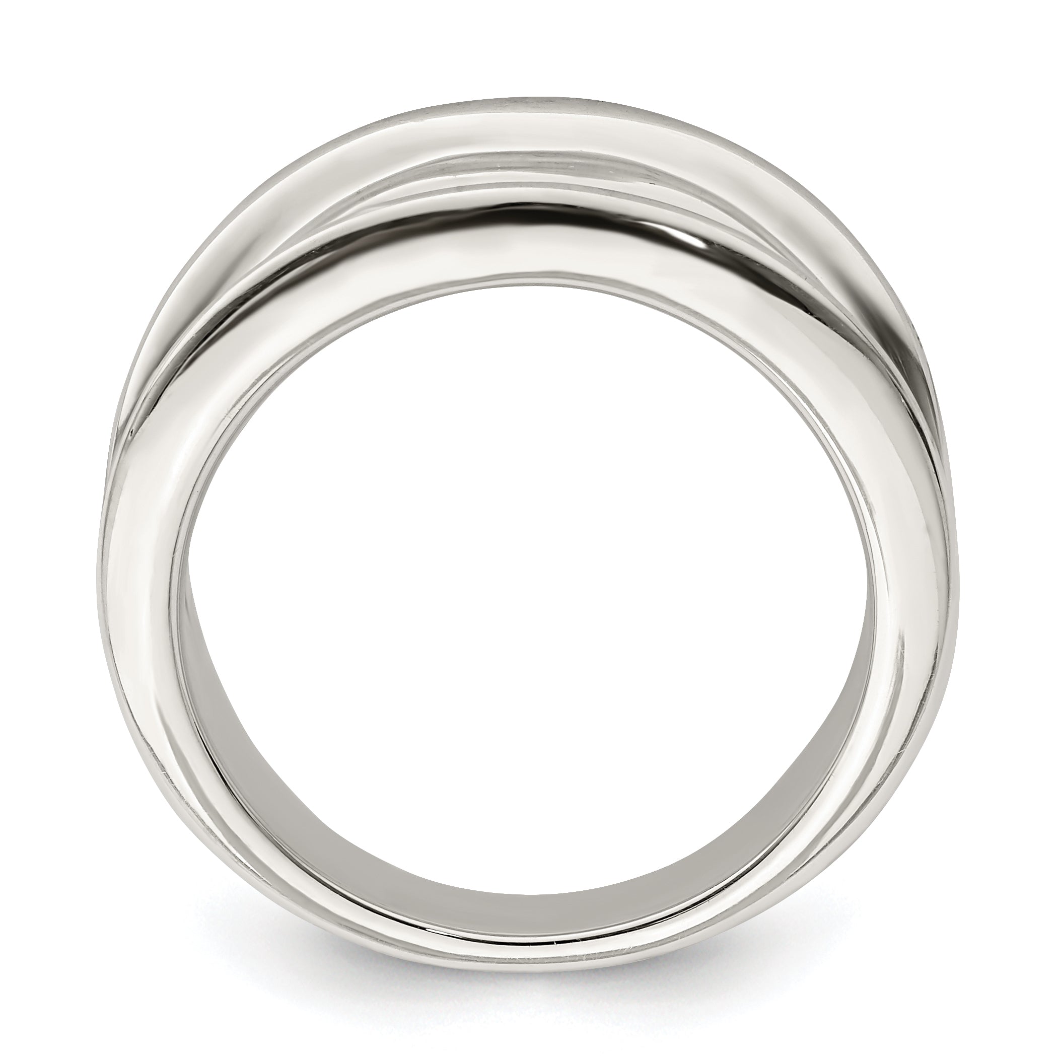 Sterling Silver 15mm Tapered Ring