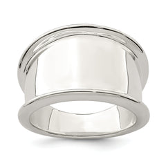 Sterling Silver 15mm Tapered Ring