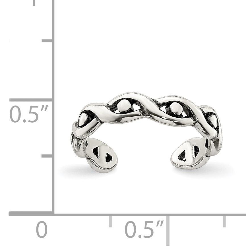 Sterling Silver Antiqued Toe Ring