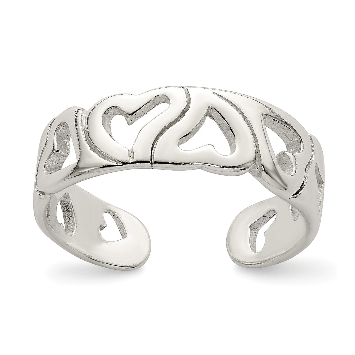 Sterling Silver Heart Toe Ring