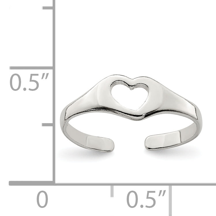 Sterling Silver Heart Toe Ring