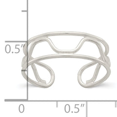 Sterling Silver Wave Toe Ring