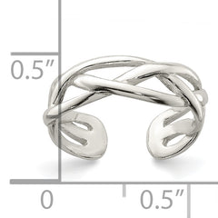 Sterling Silver Woven Toe Ring