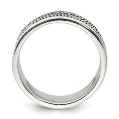 Sterling Silver Rope Design Ring