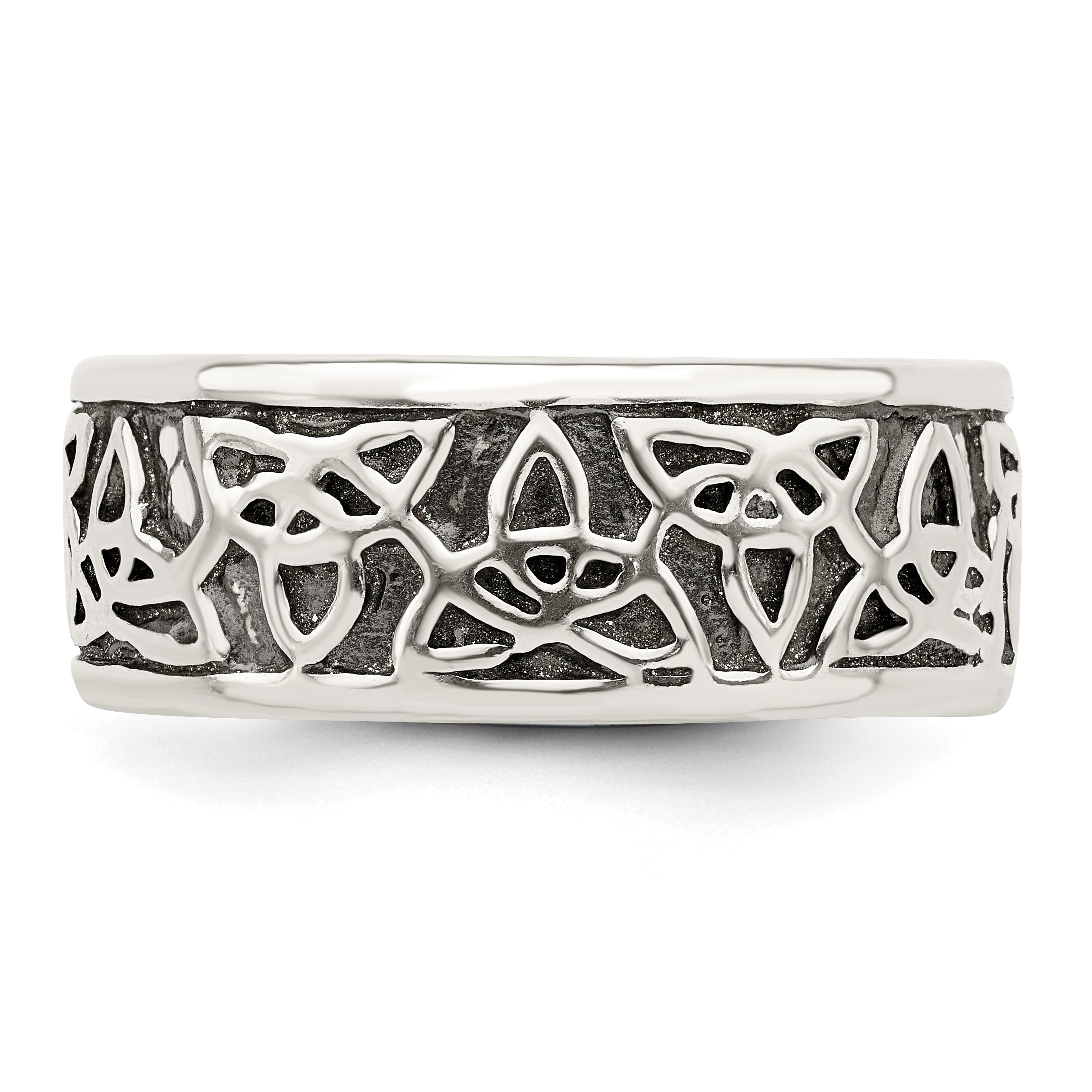 Sterling Silver Antiqued Celtic Knot Ring