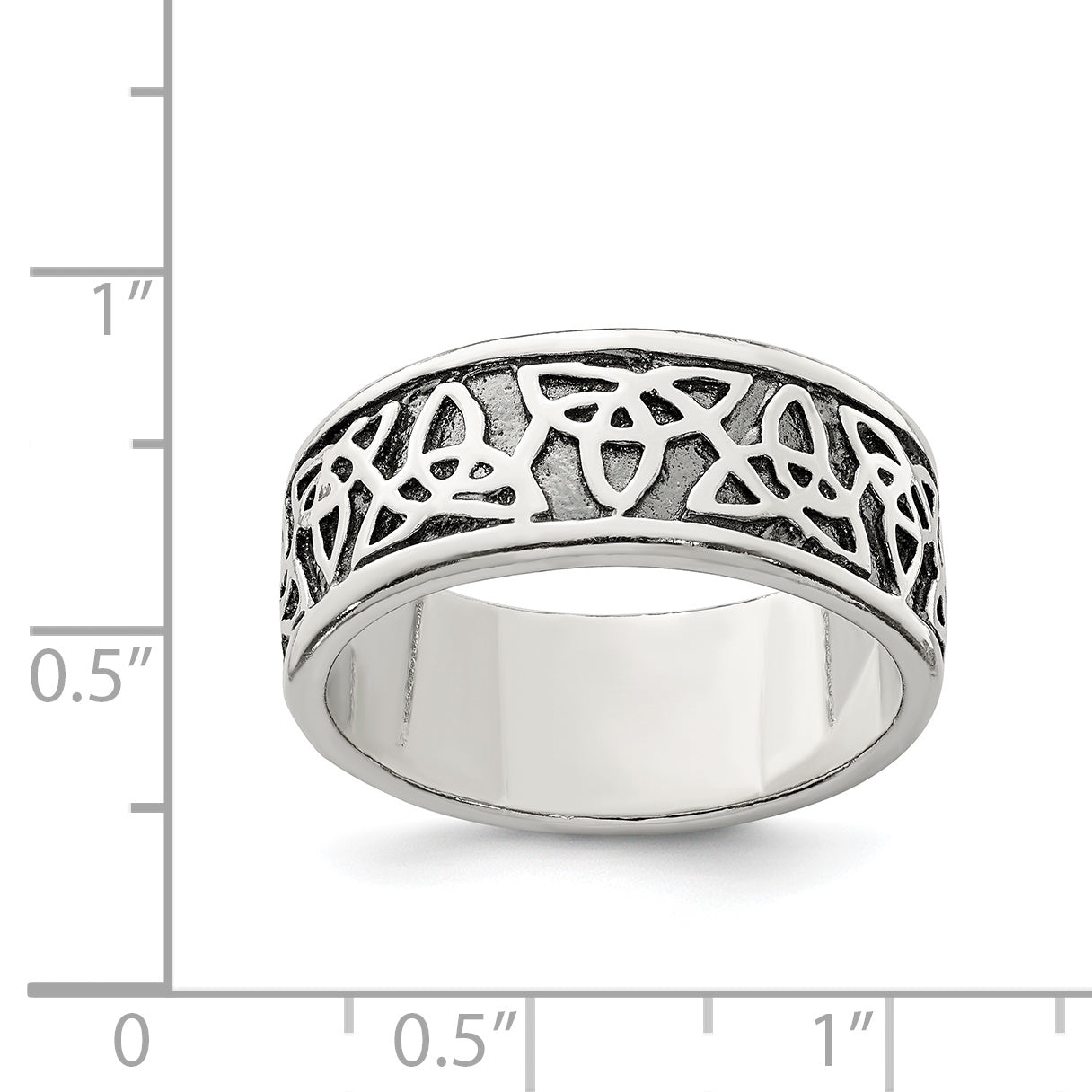 Sterling Silver Antiqued Celtic Knot Ring