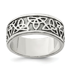 Sterling Silver Antiqued Celtic Knot Ring