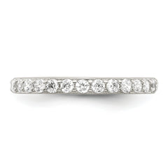 Sterling Silver Rhodium-plated CZ Ring