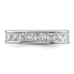 Sterling Silver Rhodium-plated CZ Eternity Band