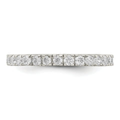 Sterling Silver Rhodium-plated CZ Anniversary Band