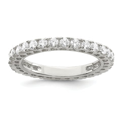 Sterling Silver Rhodium-plated CZ Anniversary Band