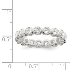 Sterling Silver CZ Band