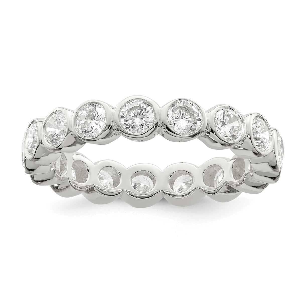 Sterling Silver CZ Band